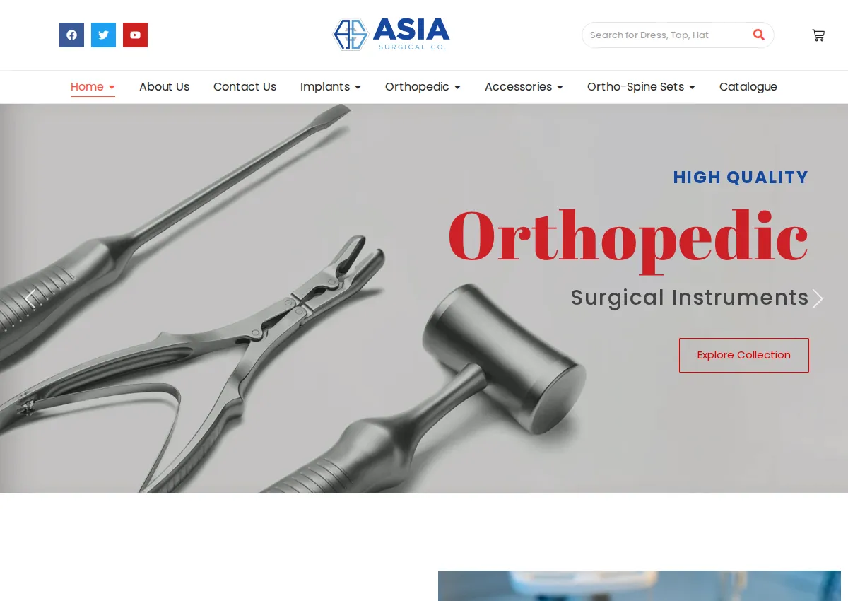 Store homepage