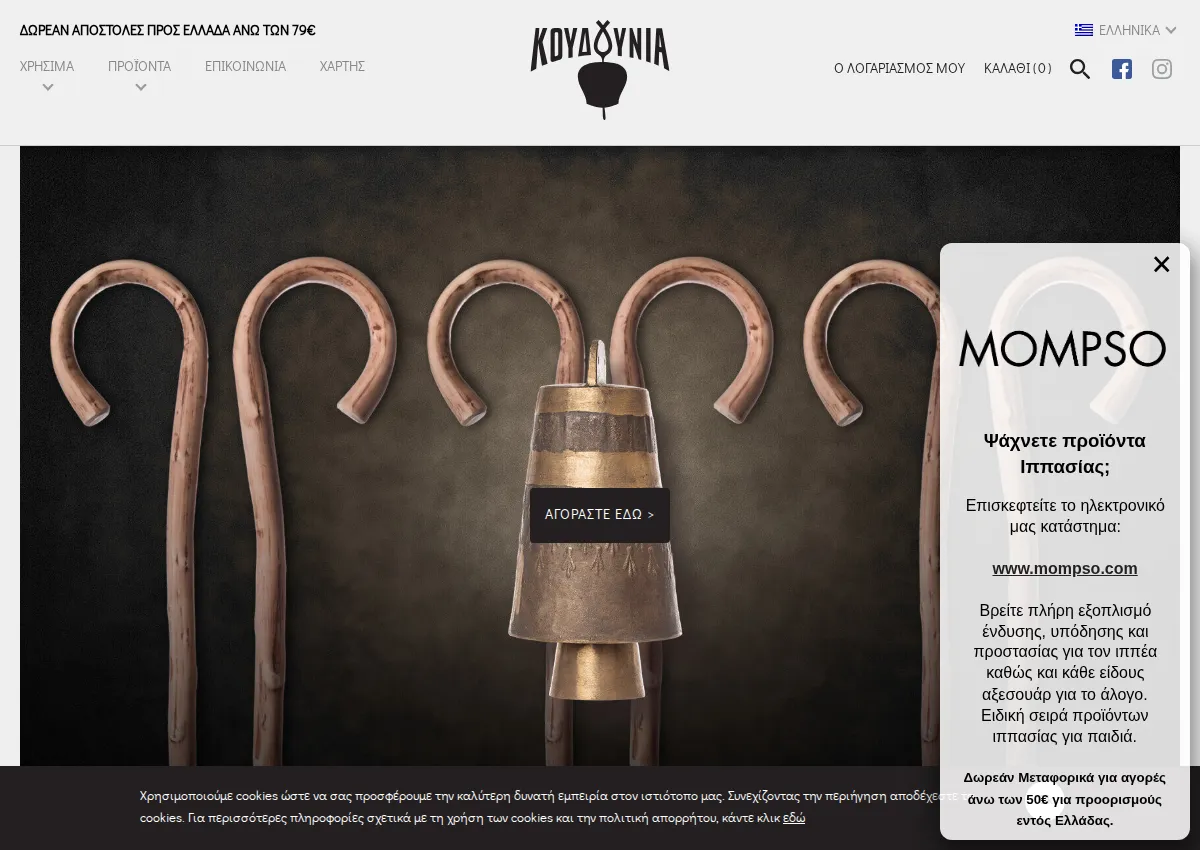 Store homepage