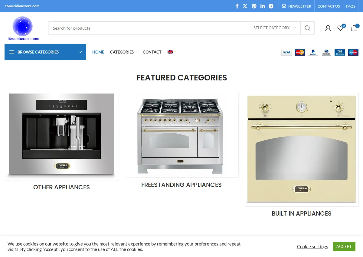 Store homepage