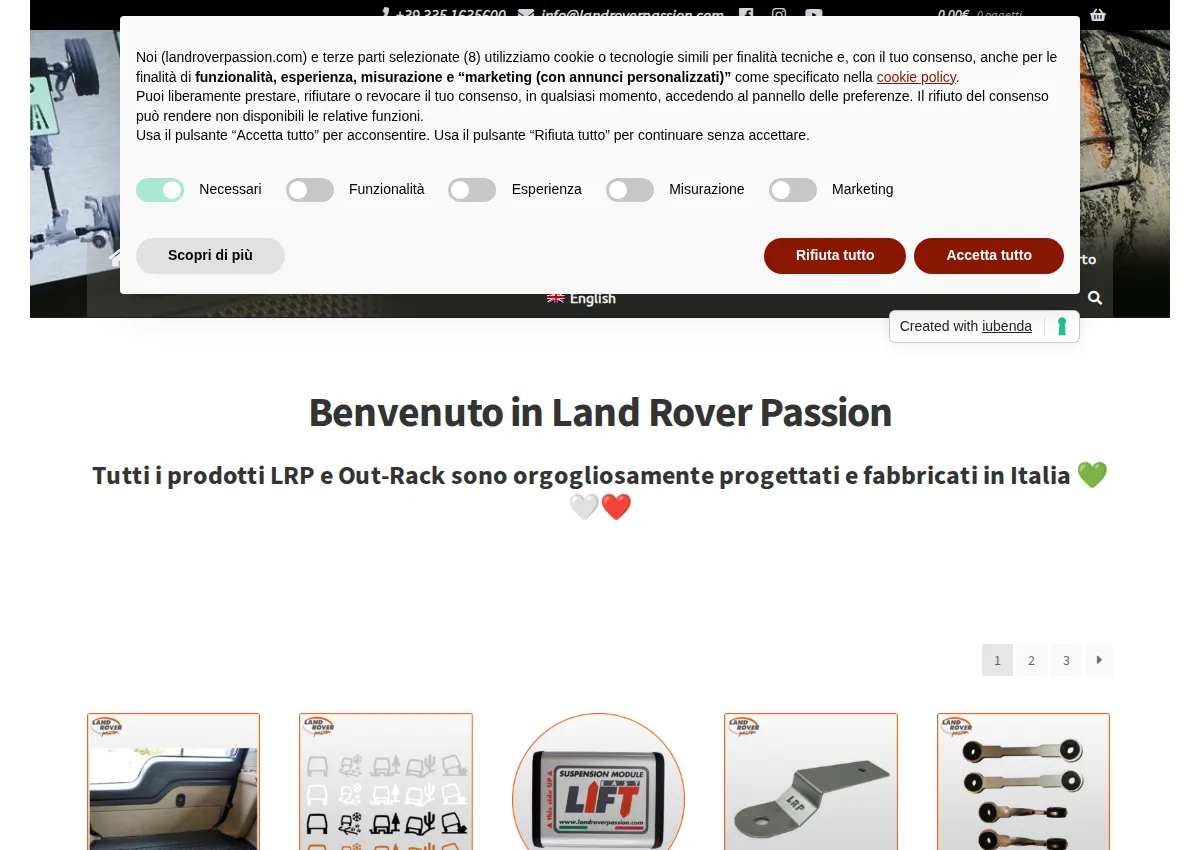 Store homepage