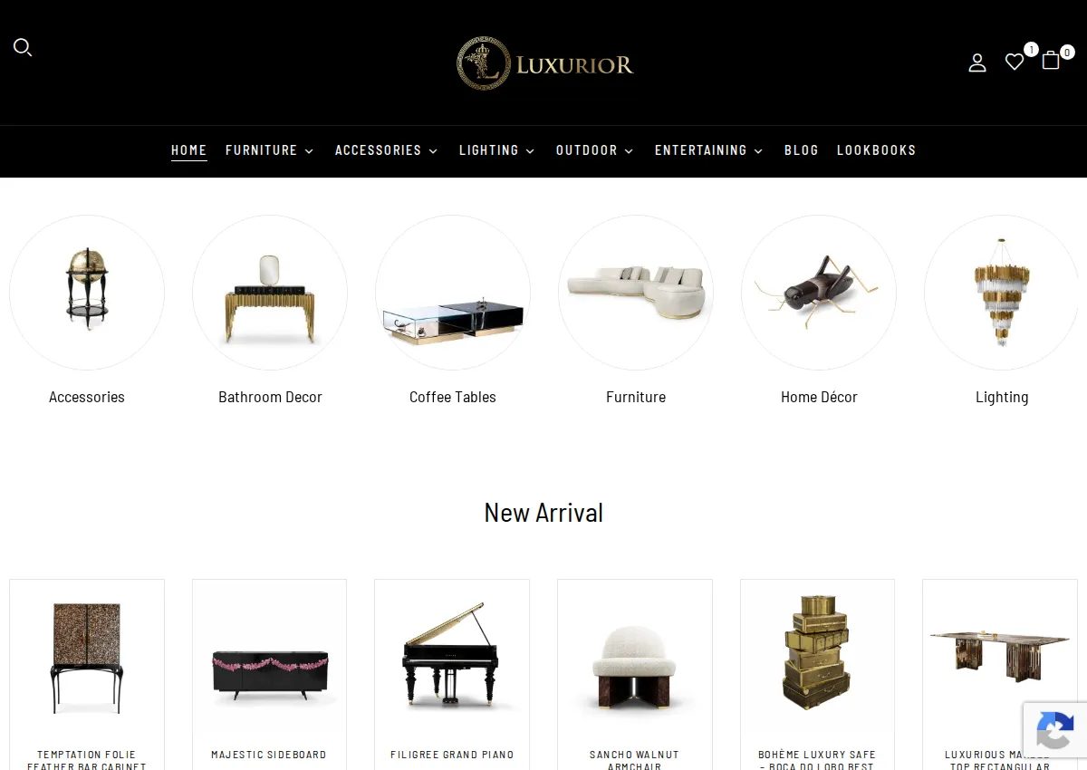 Store homepage