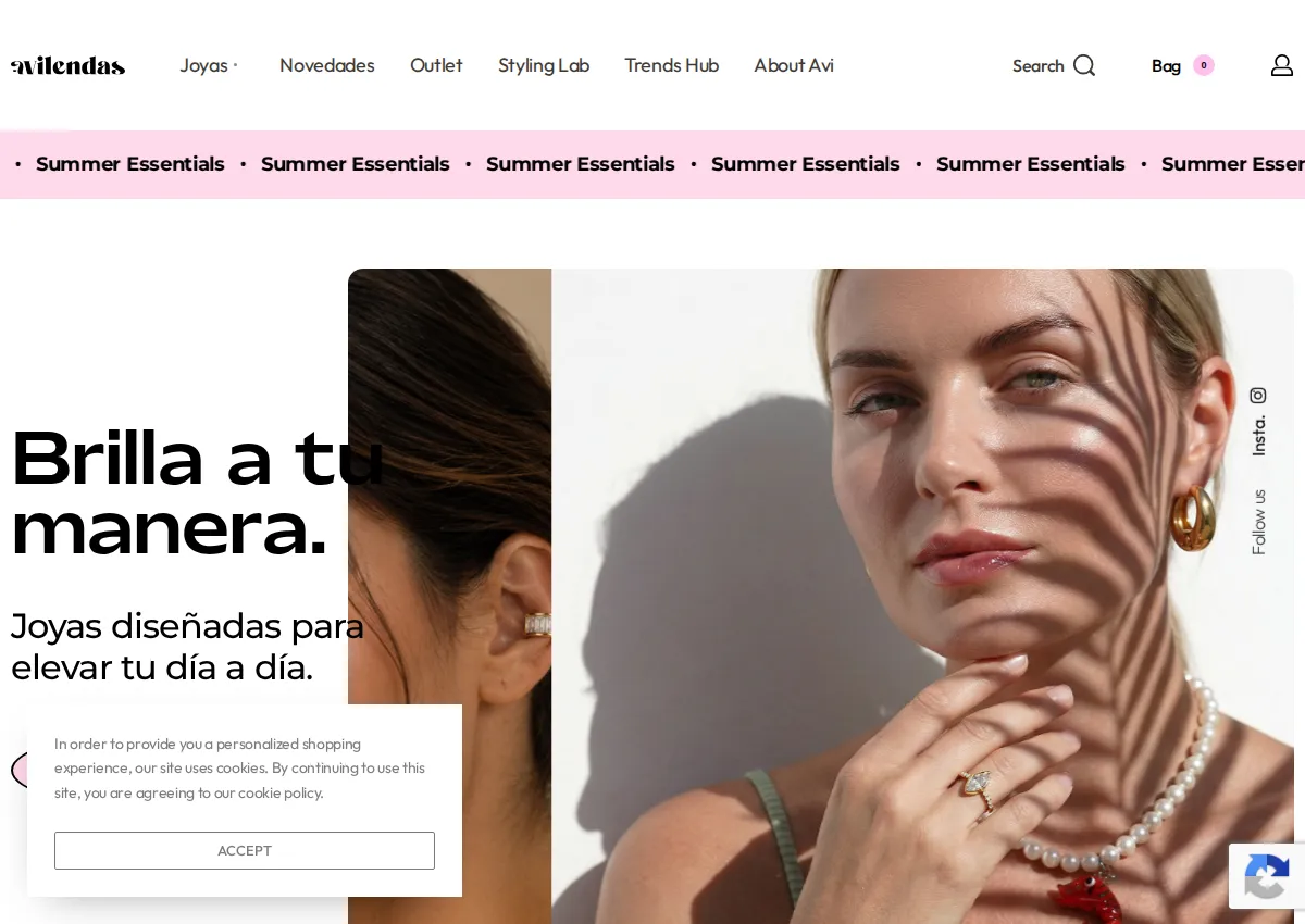 Store homepage