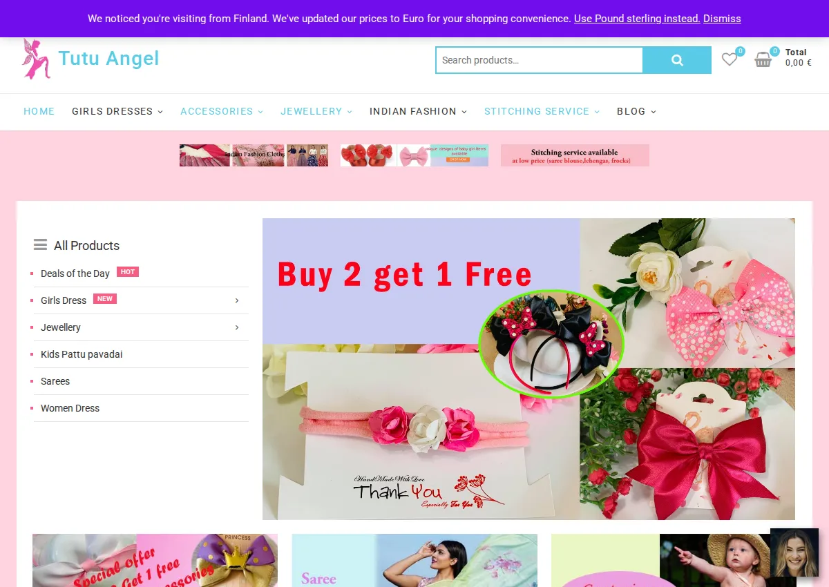 Store homepage