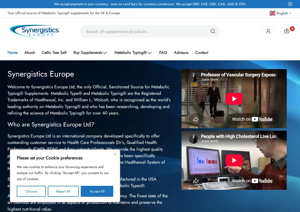Store homepage