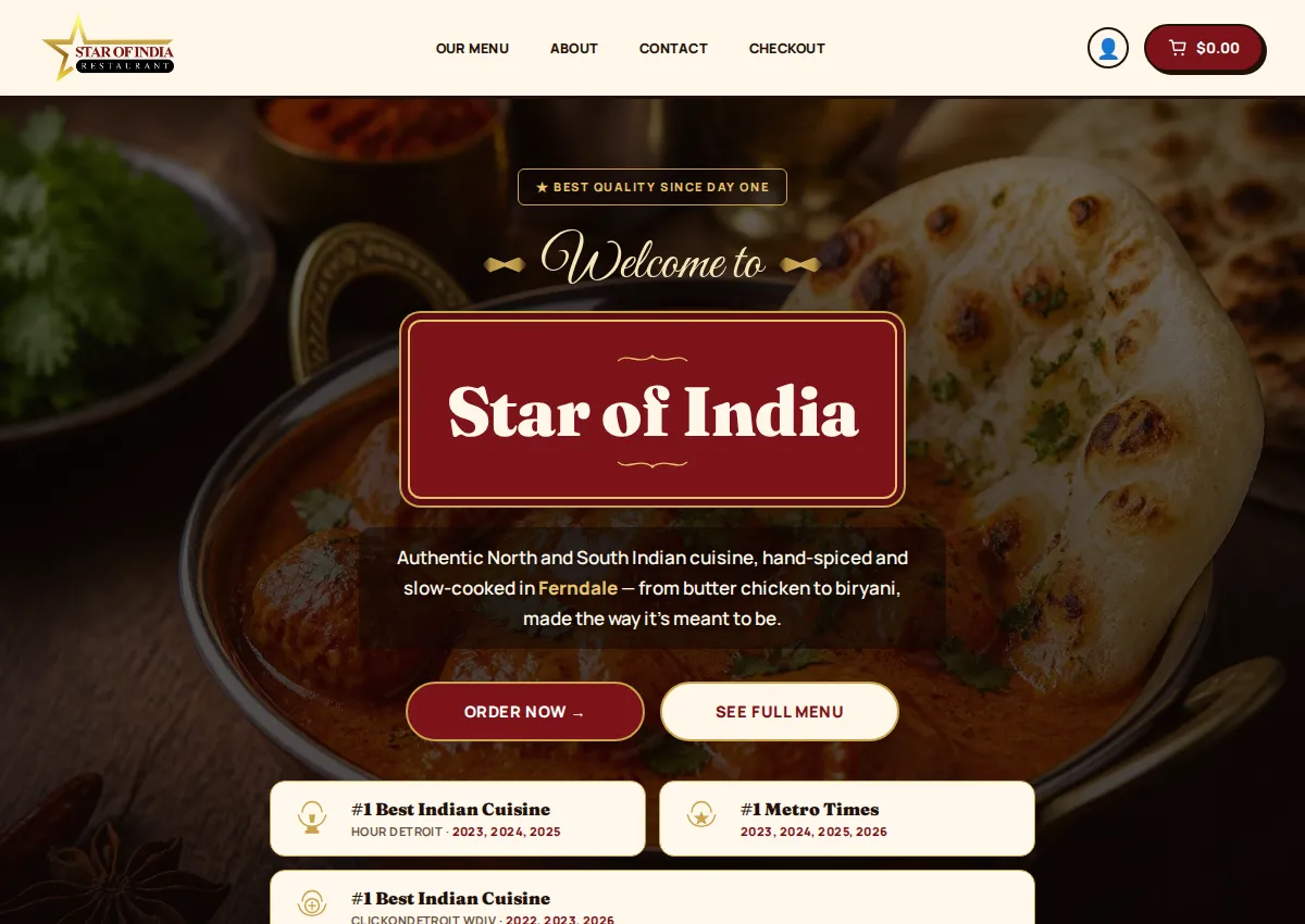 Store homepage