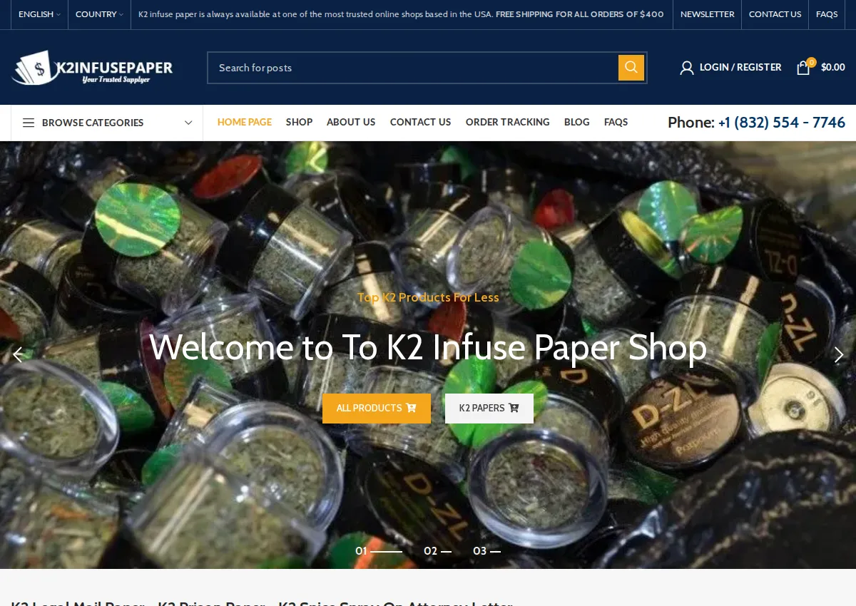 Store homepage