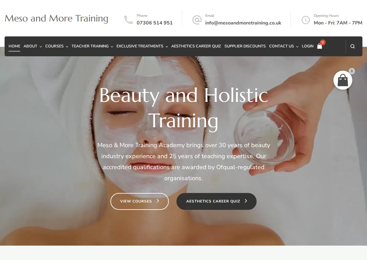 Store homepage