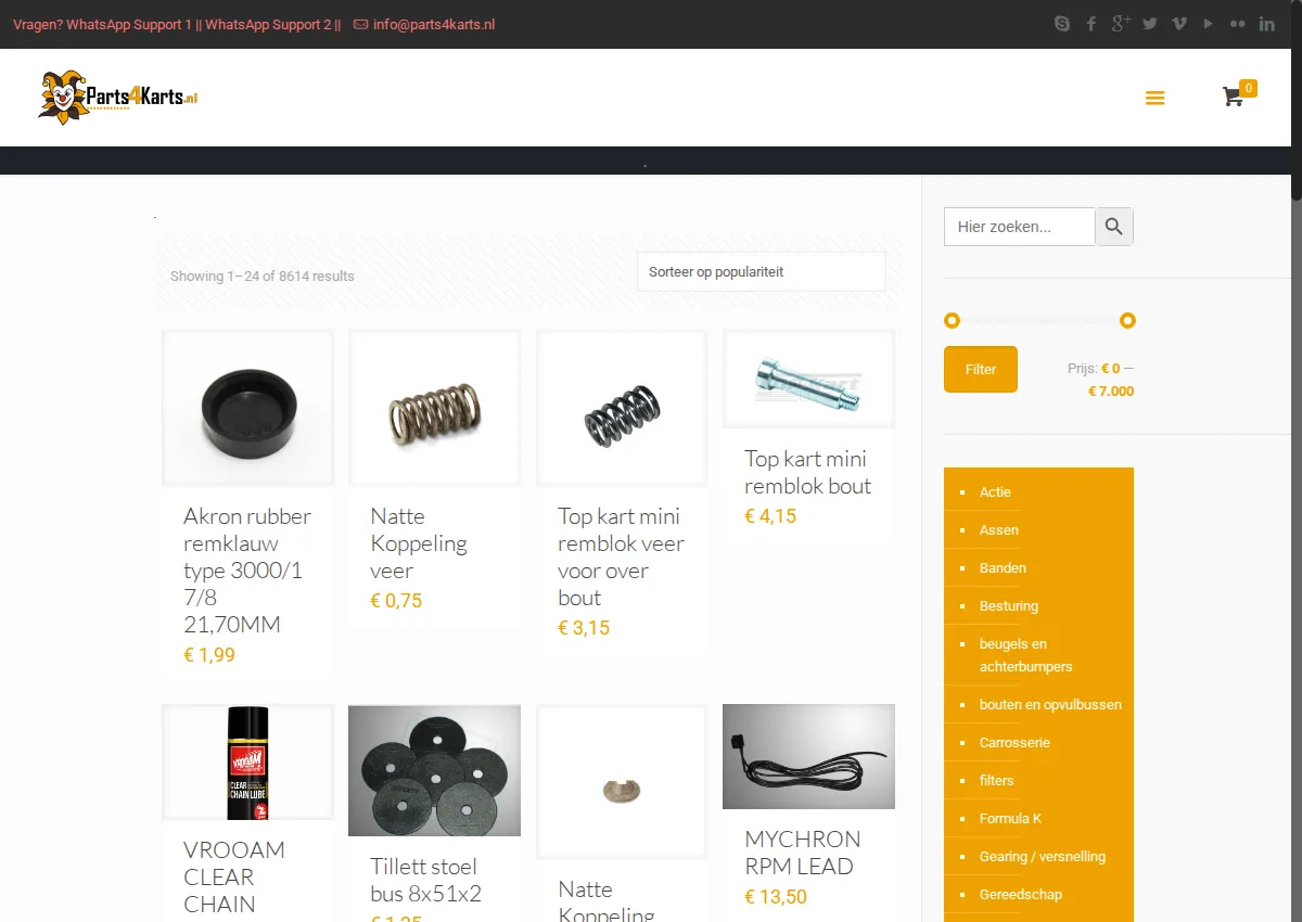 Store homepage