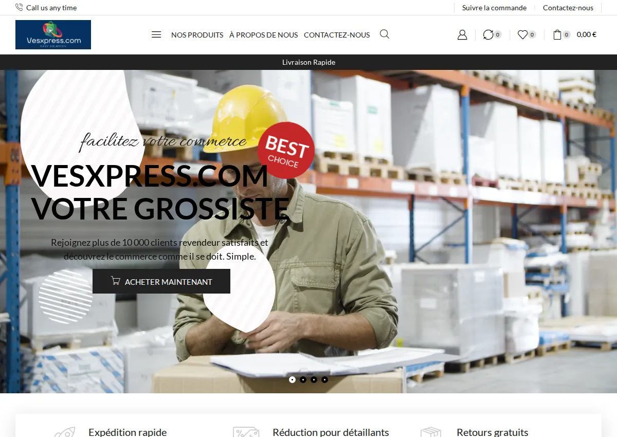 Store homepage