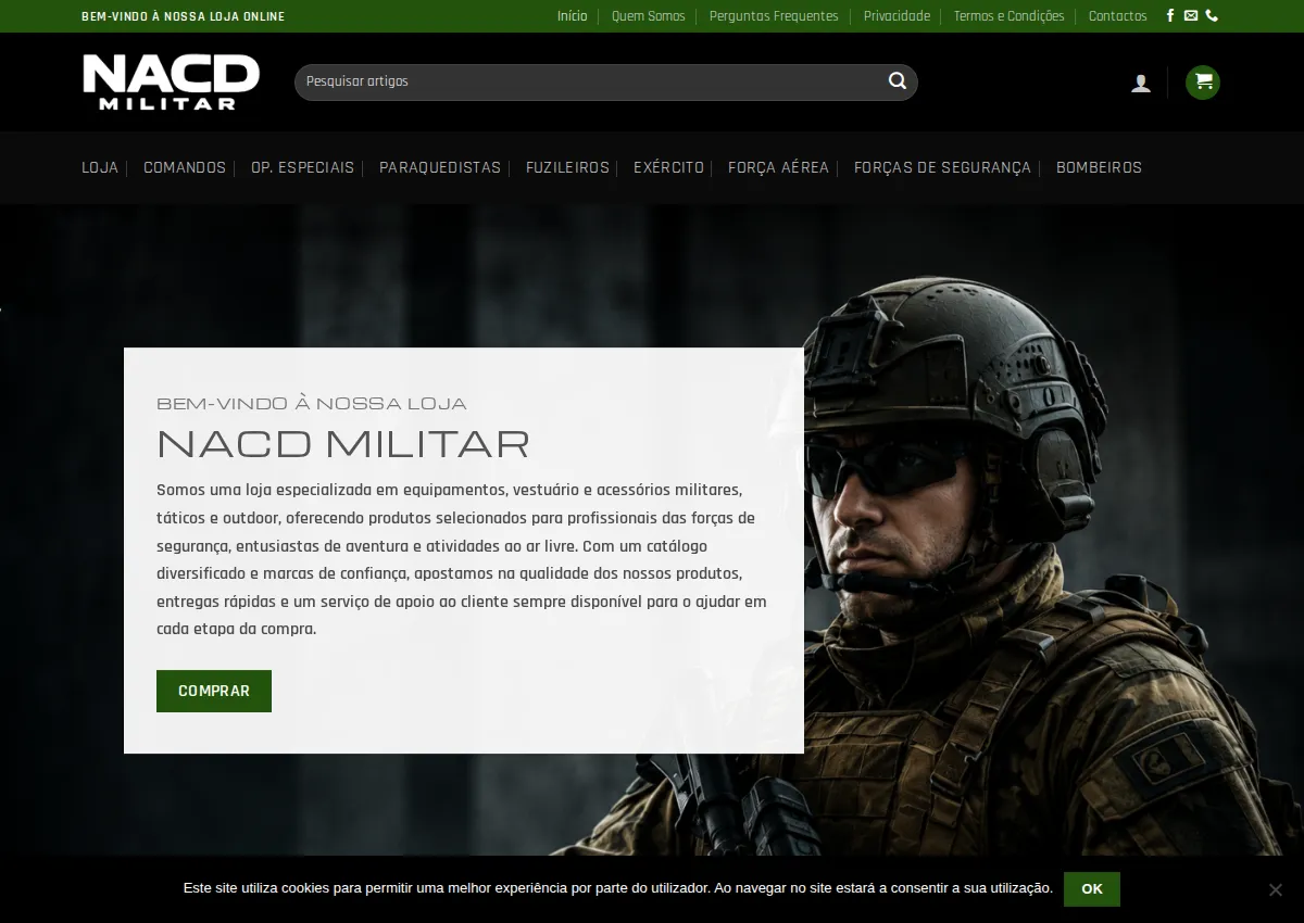 Store homepage