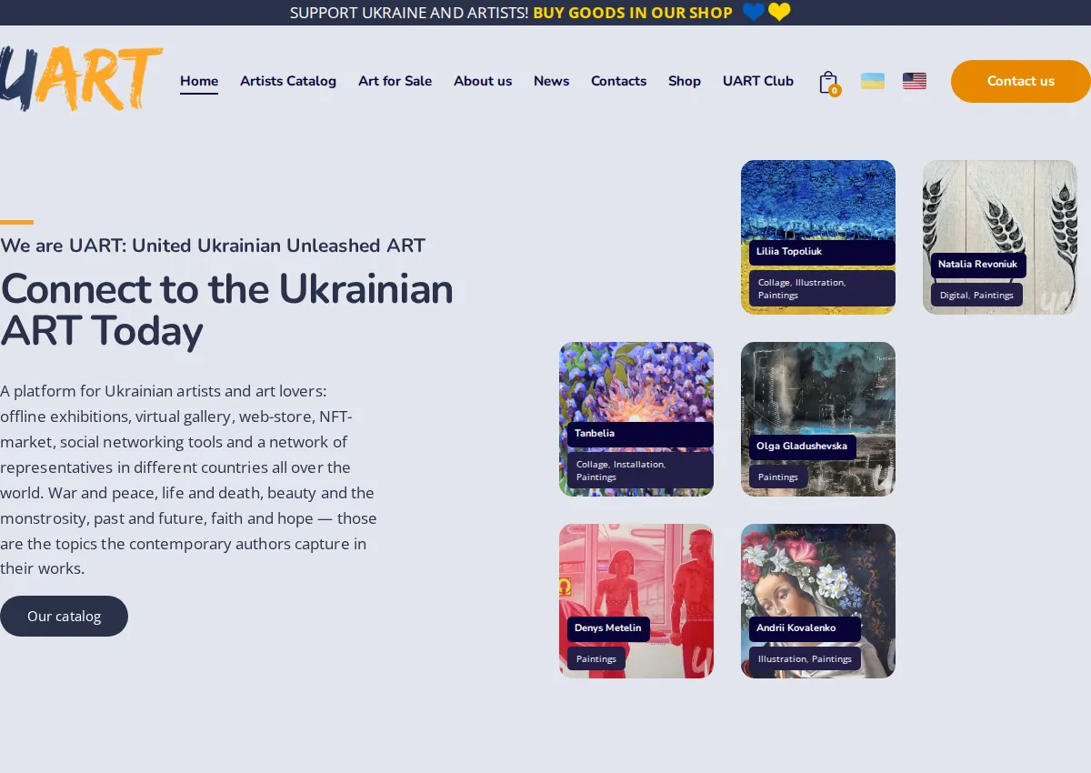 Store homepage