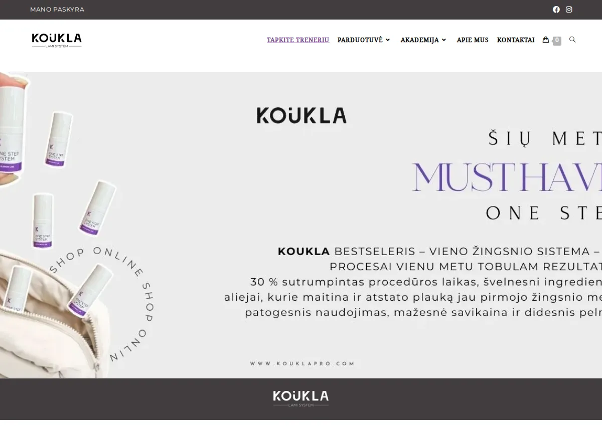 Store homepage