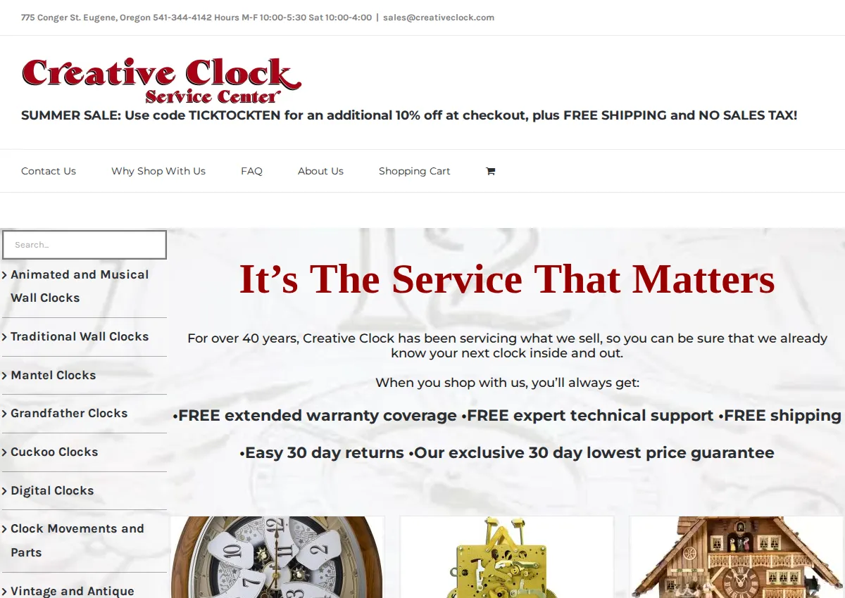 Store homepage