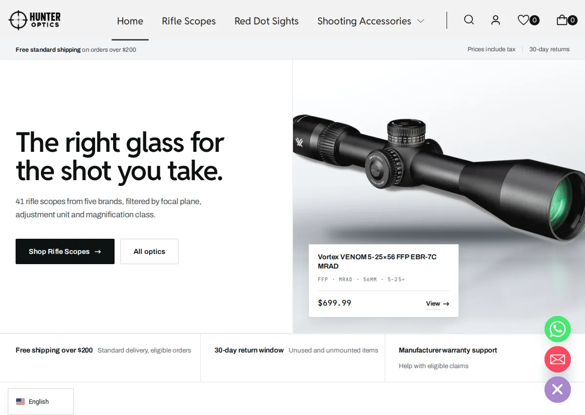 Store homepage