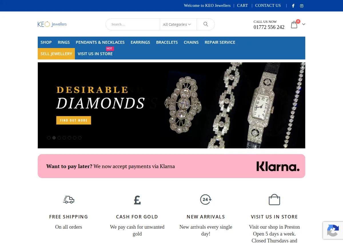 Store homepage