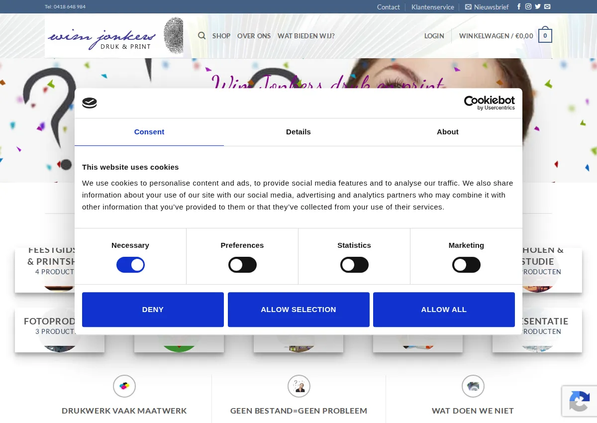 Store homepage