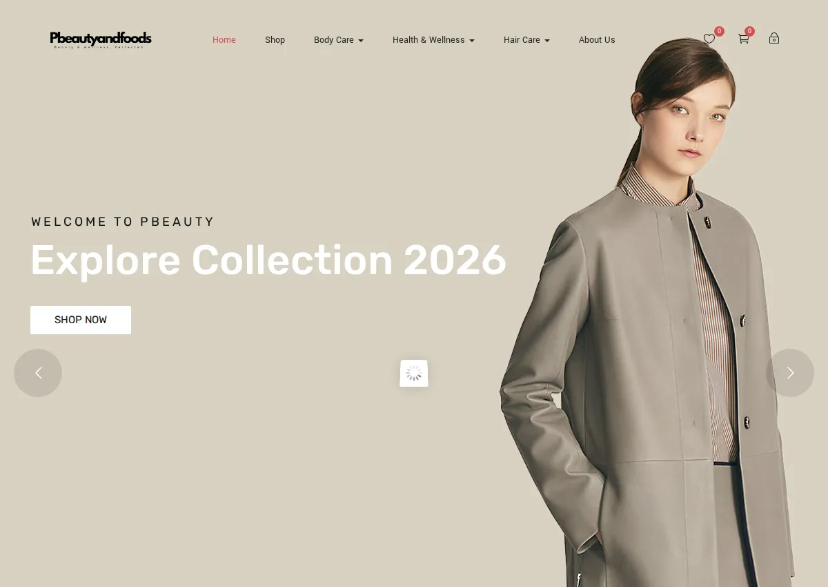 Store homepage