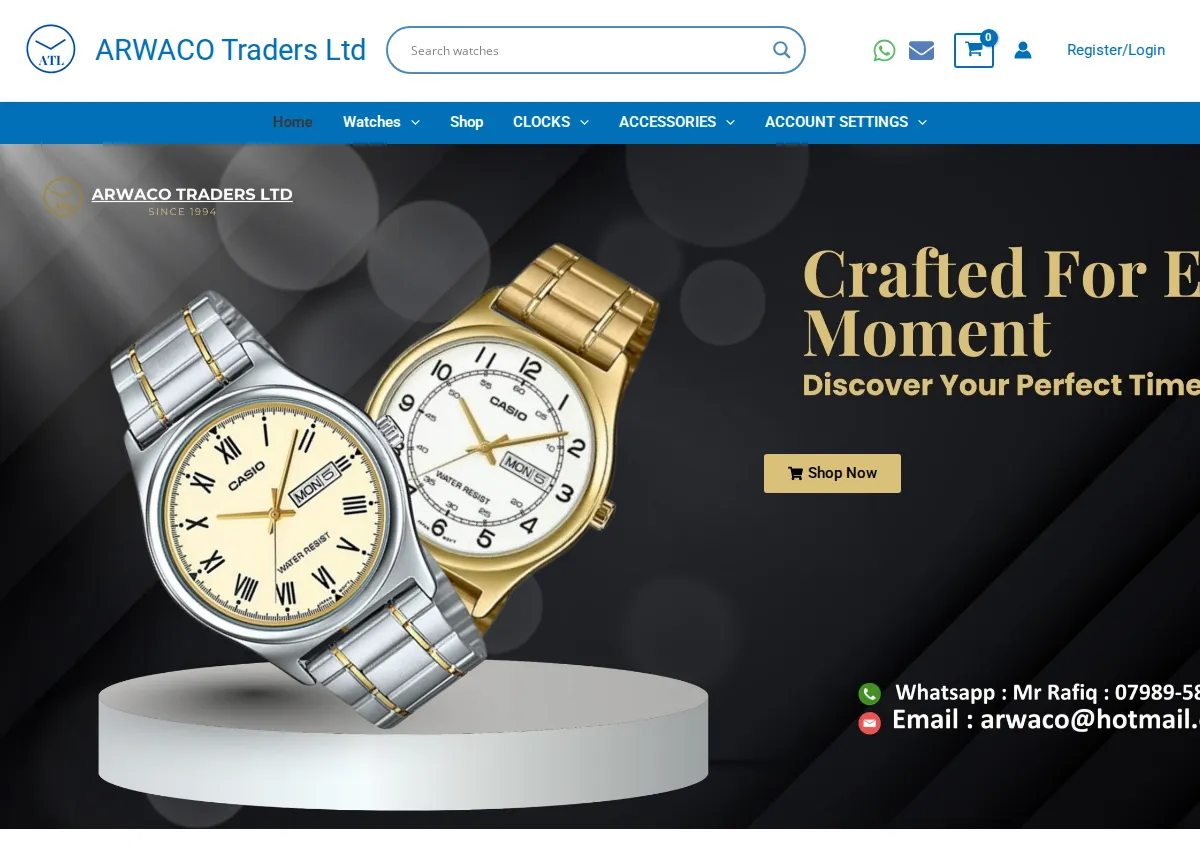 Store homepage