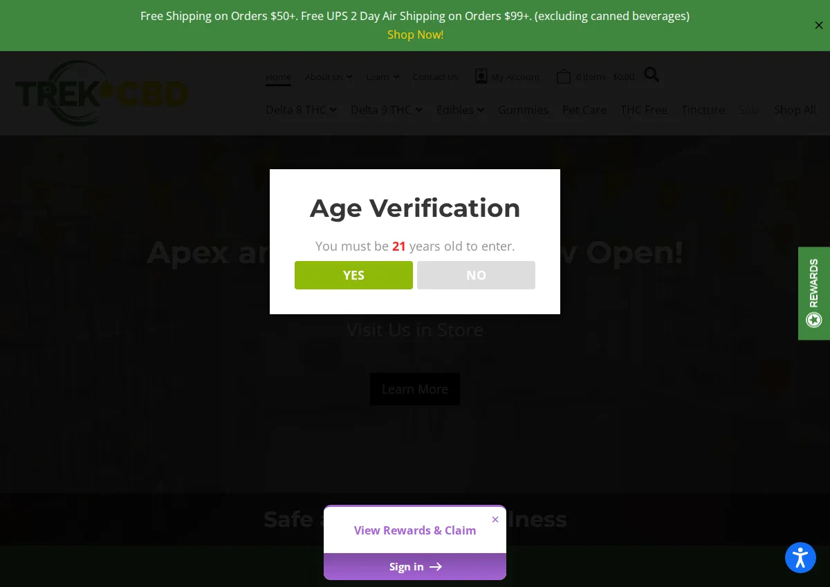 Store homepage