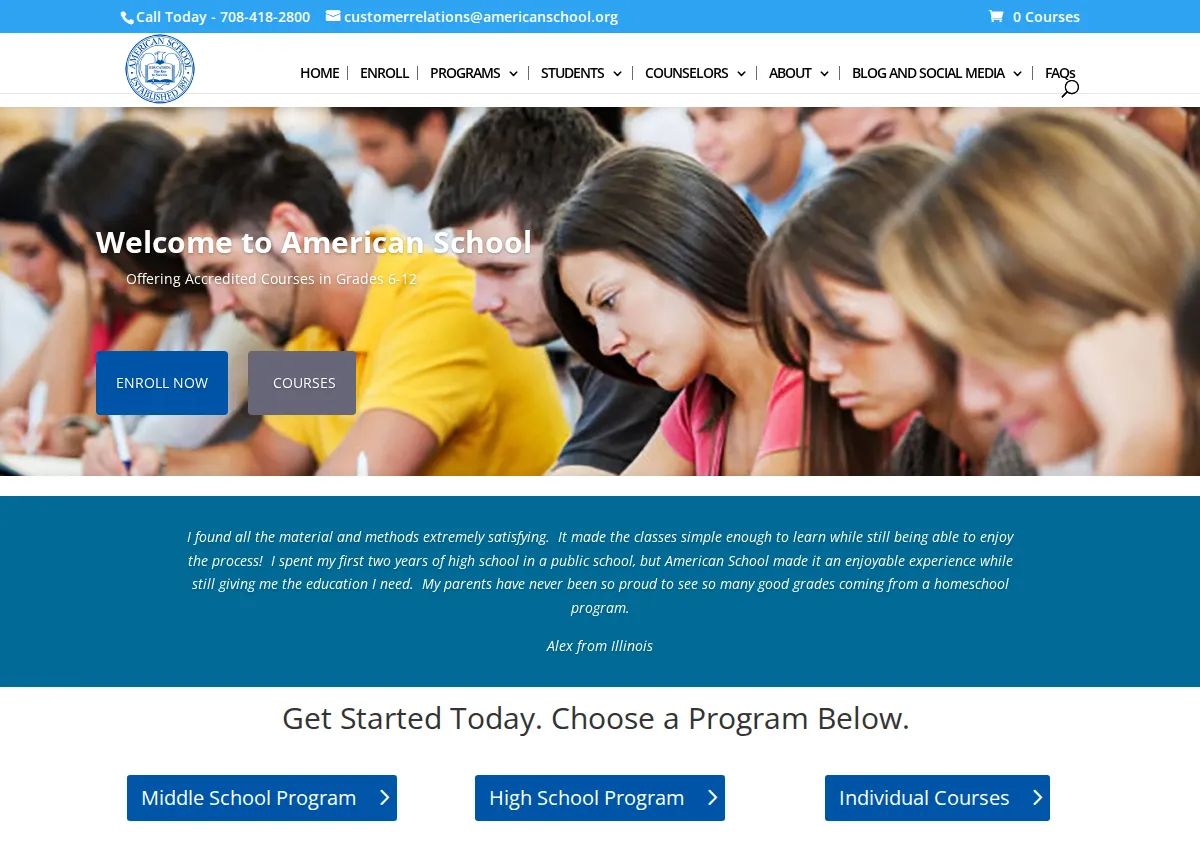 Store homepage