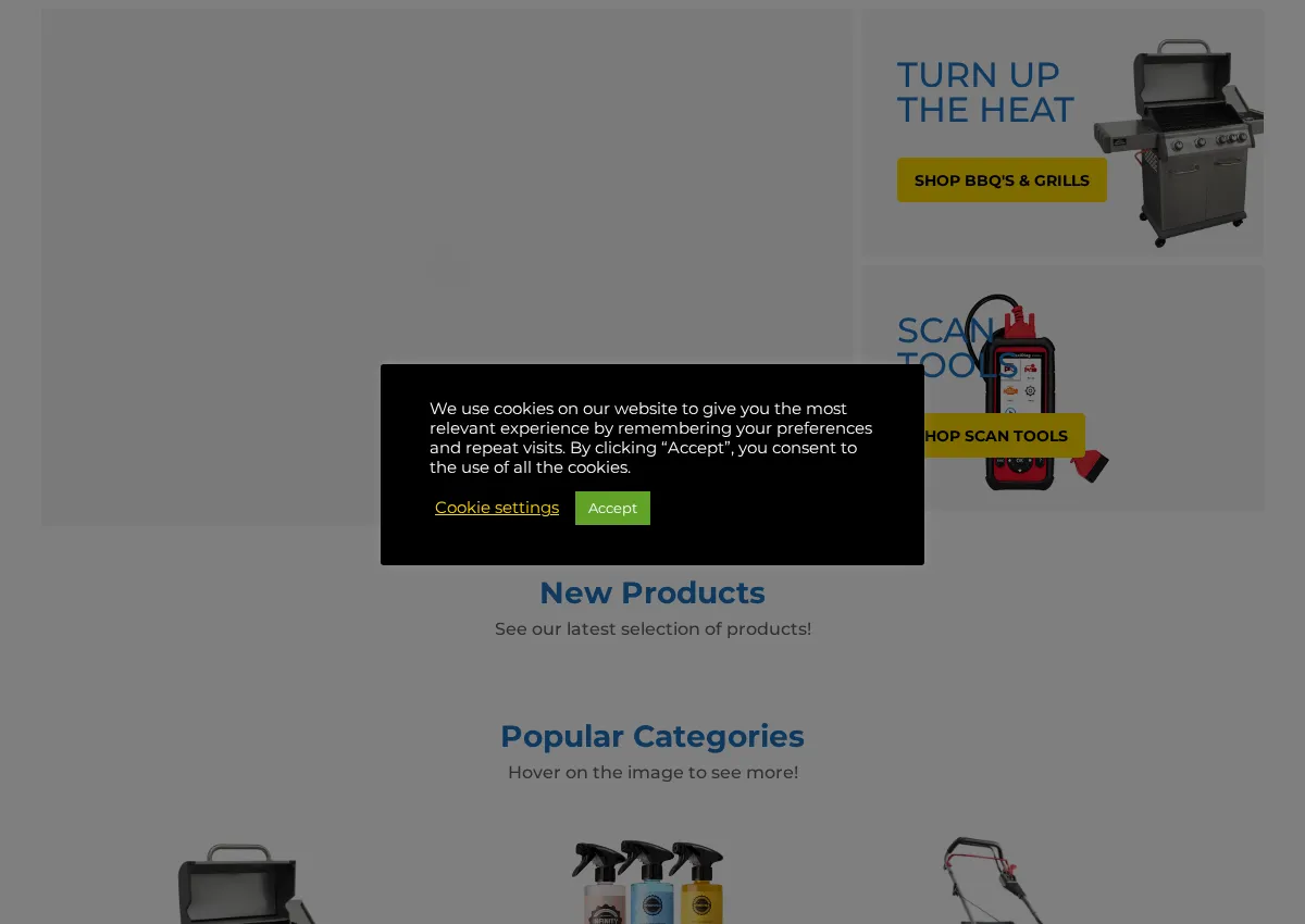 Store homepage