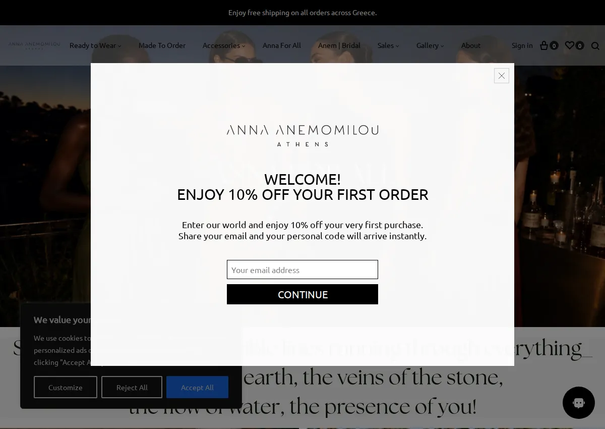 Store homepage