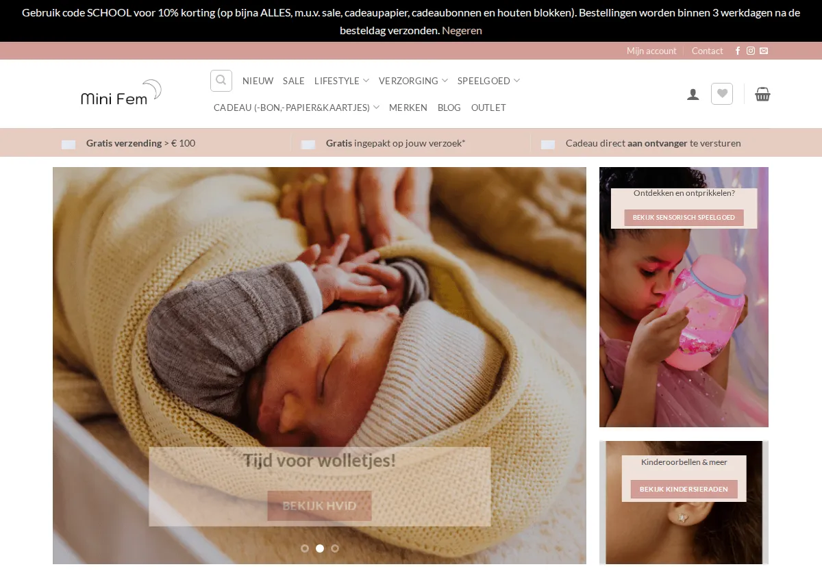 Store homepage