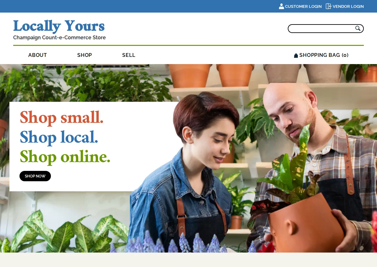 Store homepage