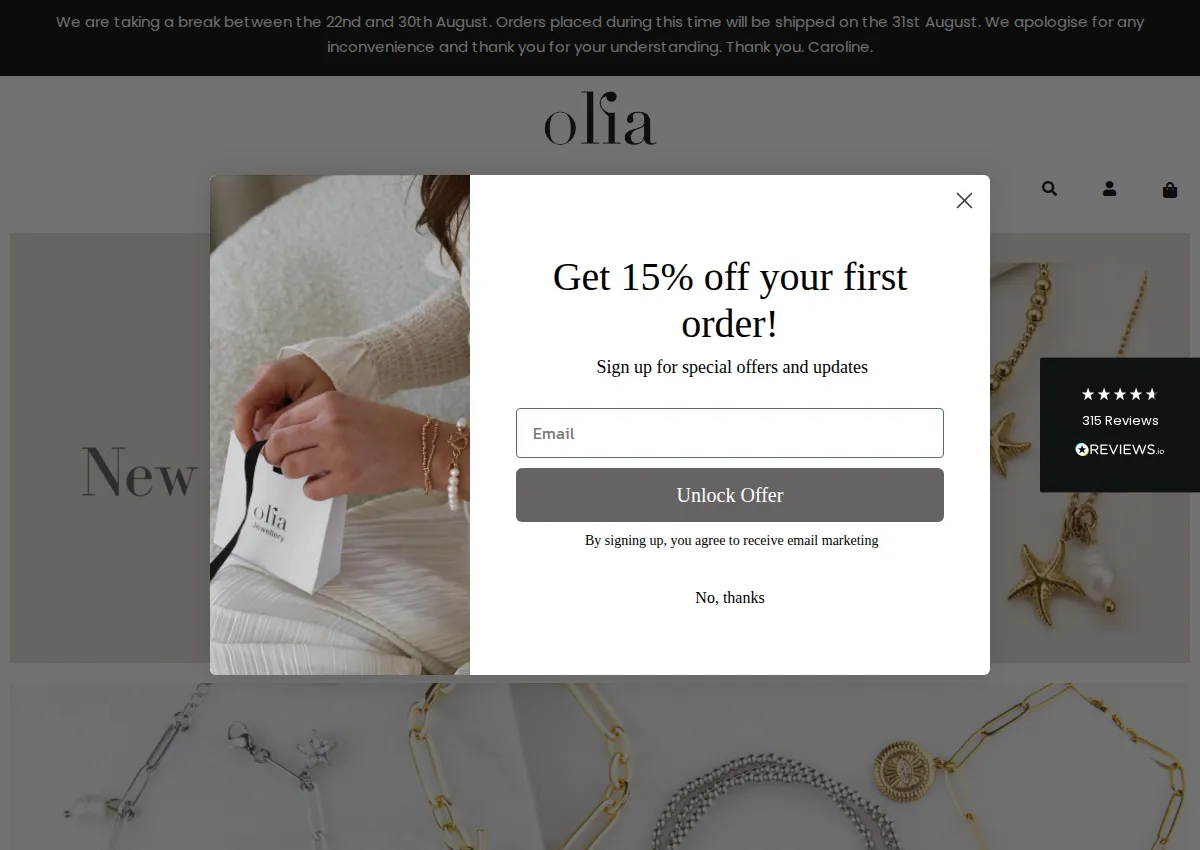 Store homepage