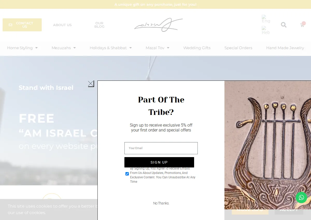 Store homepage
