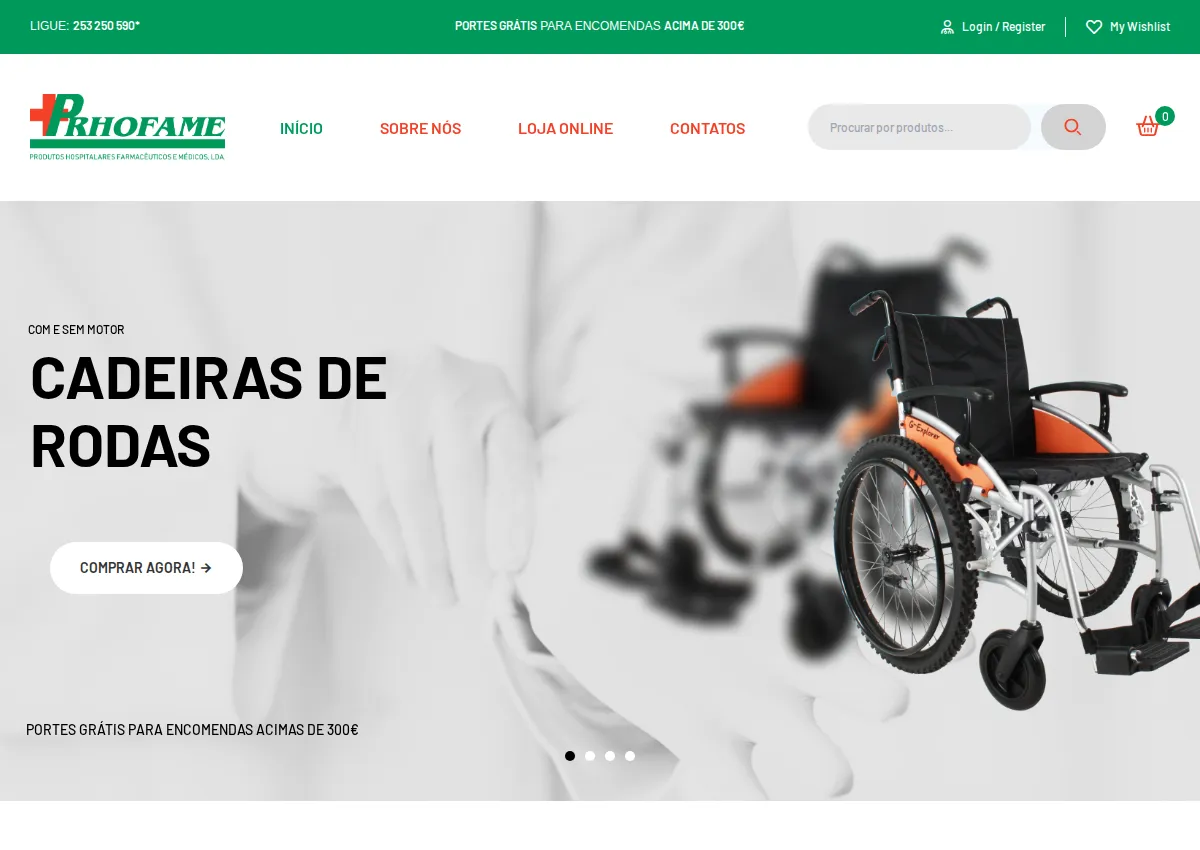Store homepage