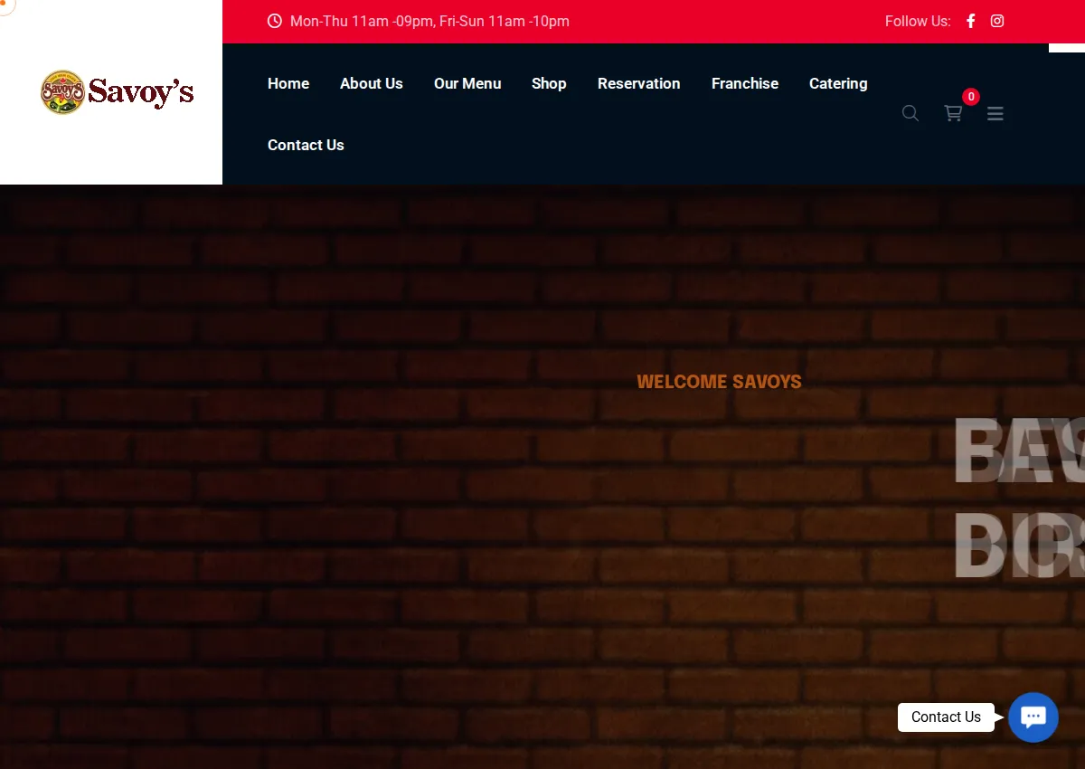 Store homepage