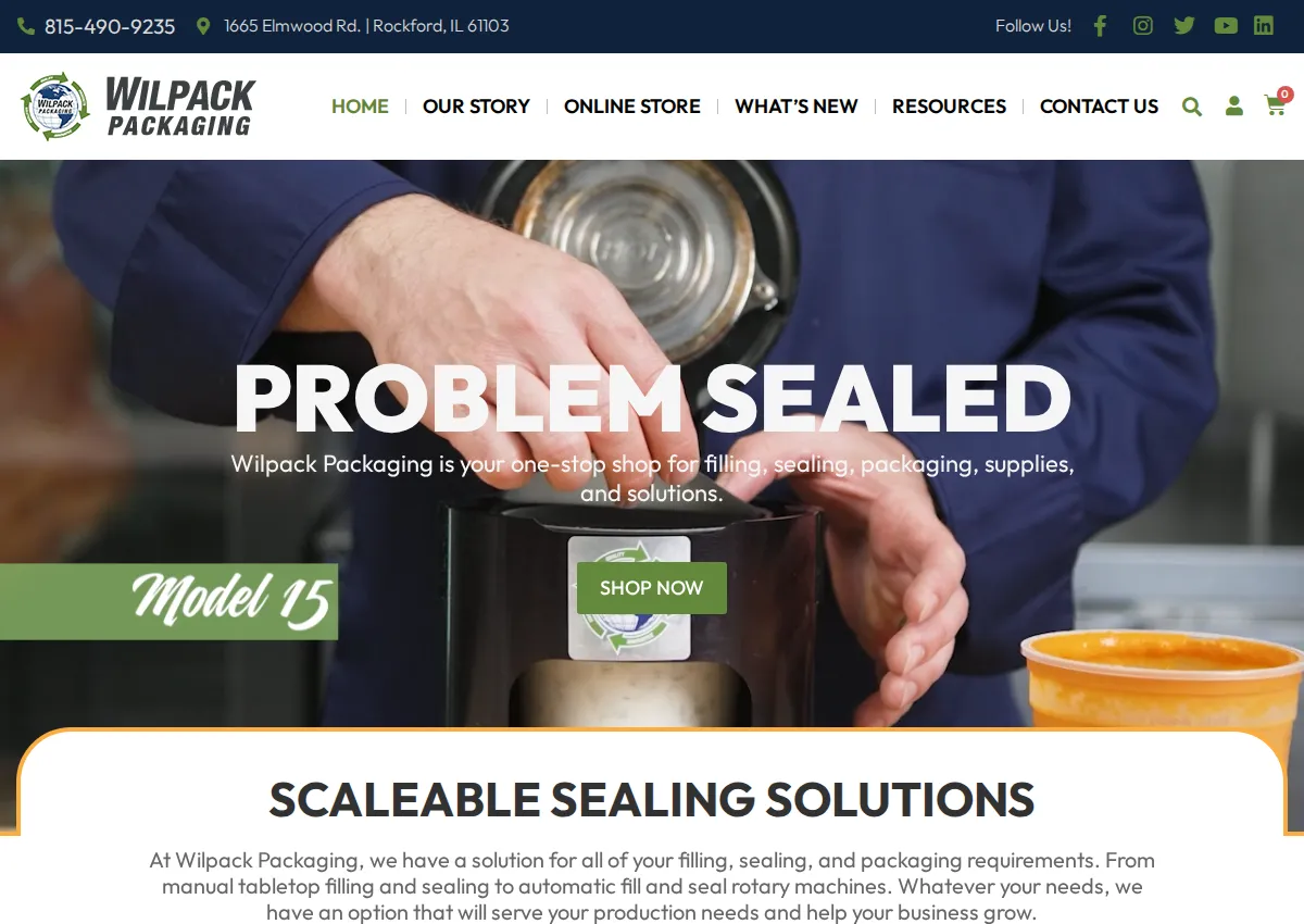 Store homepage