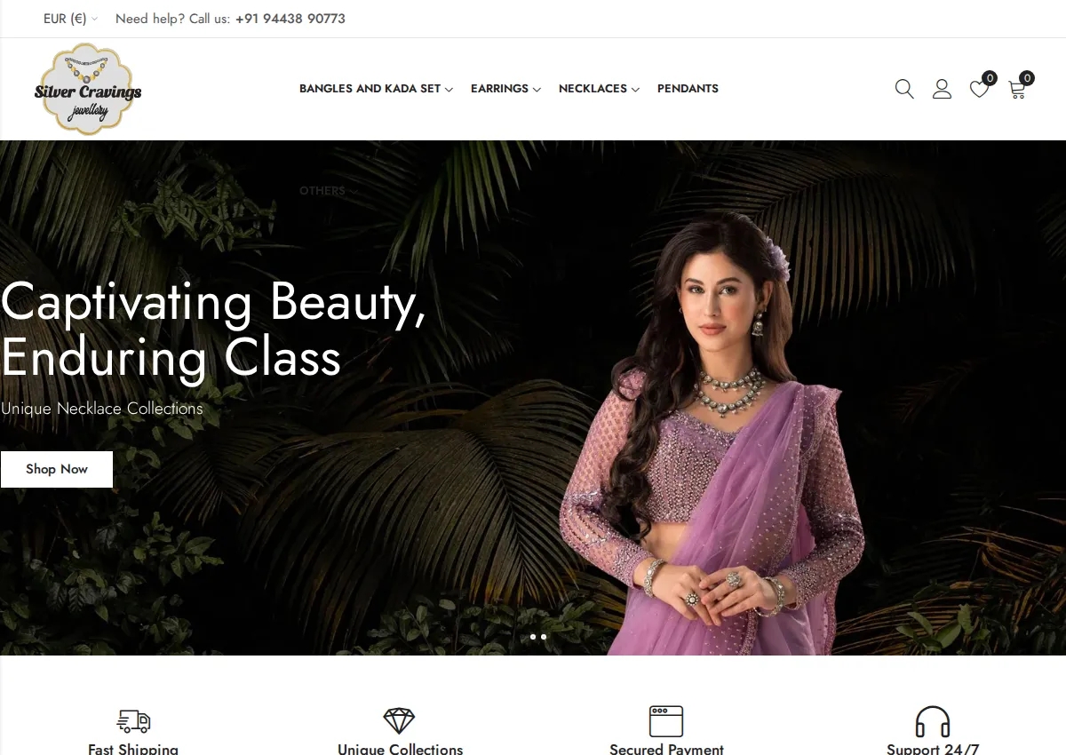 Store homepage