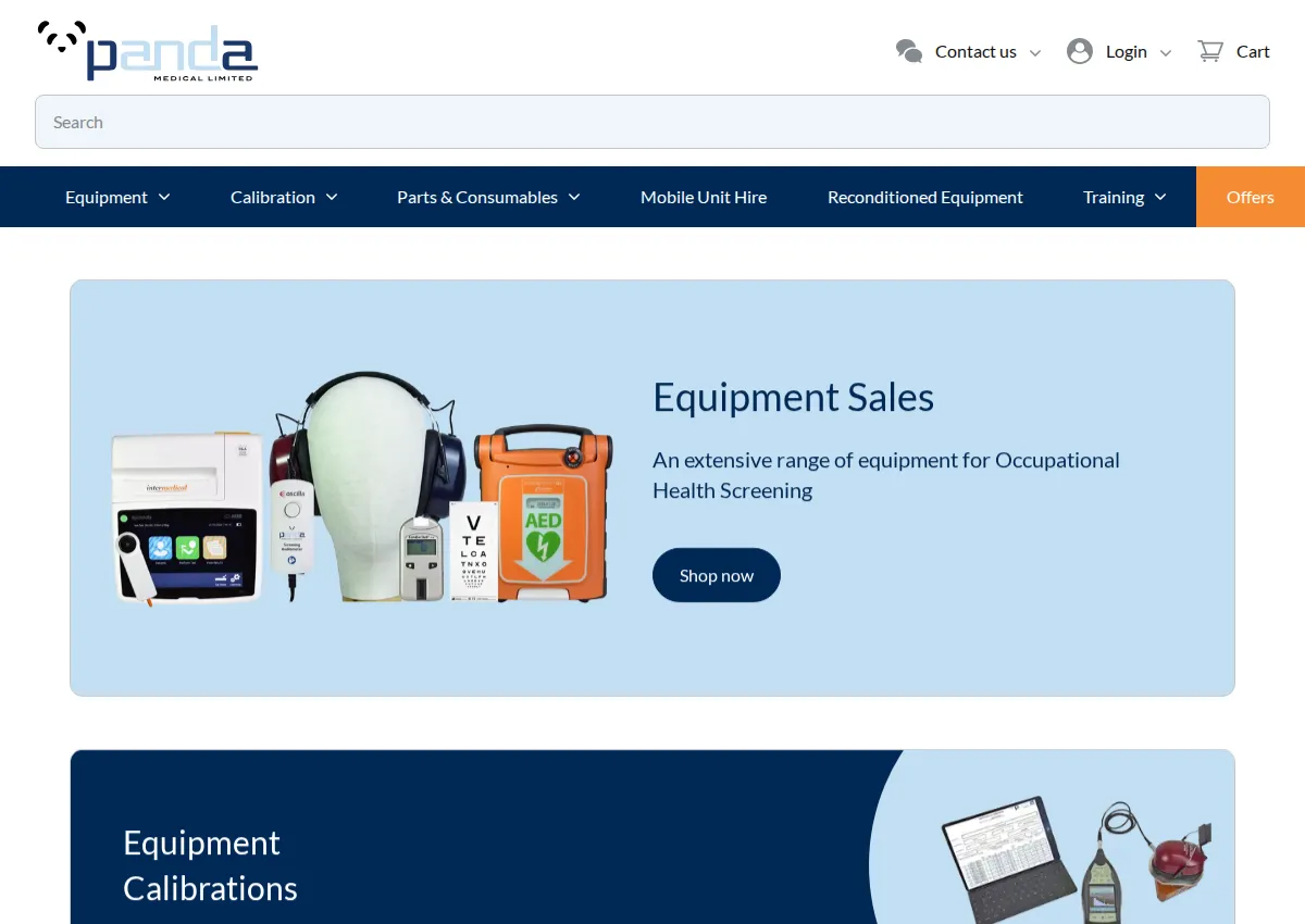 Store homepage