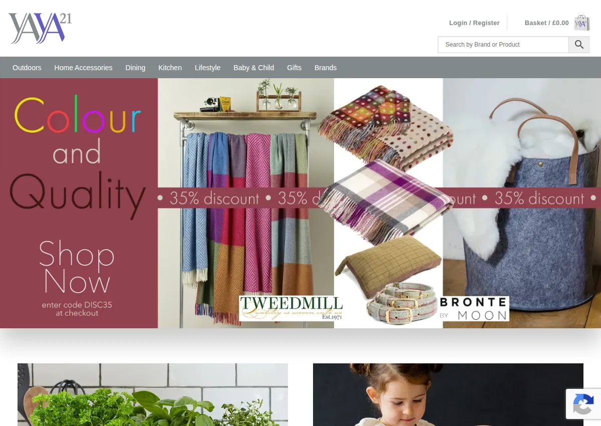 Store homepage
