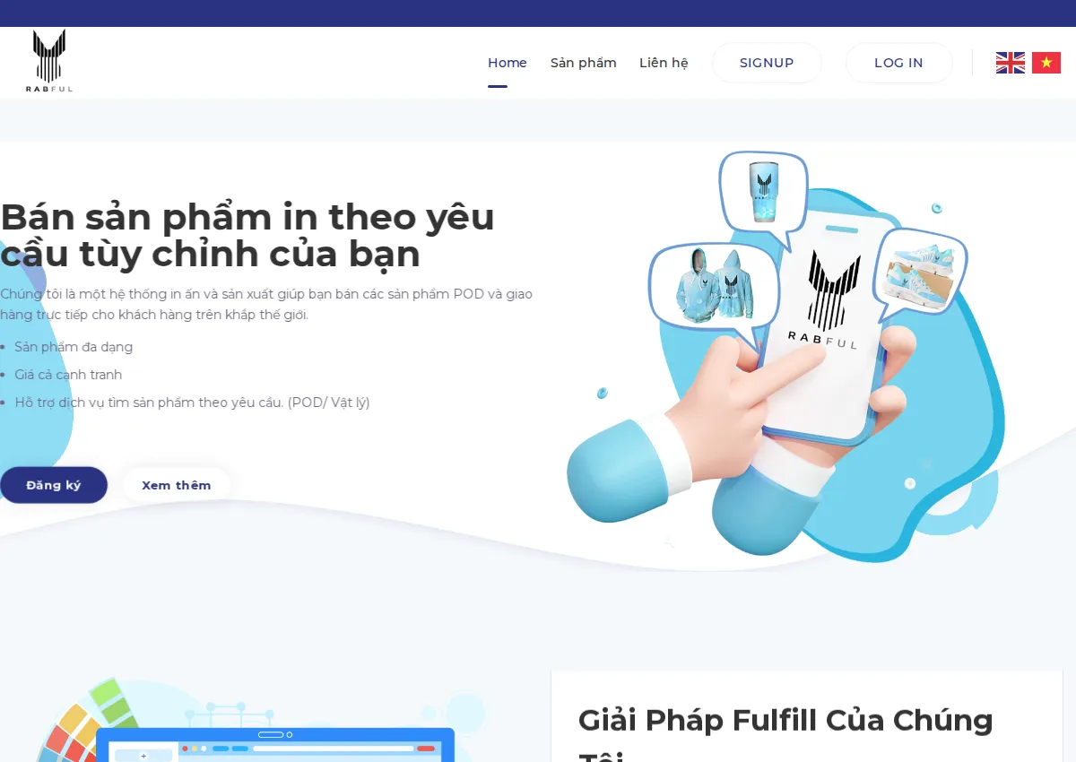 Store homepage