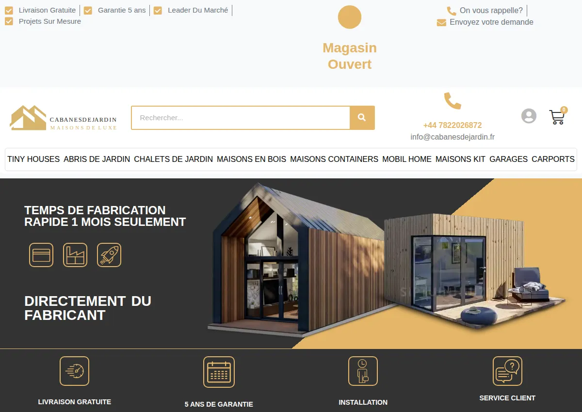 Store homepage