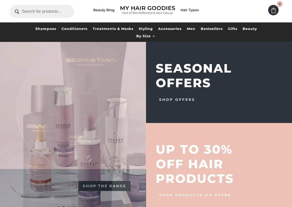 Store homepage