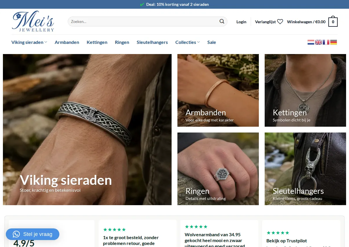 Store homepage