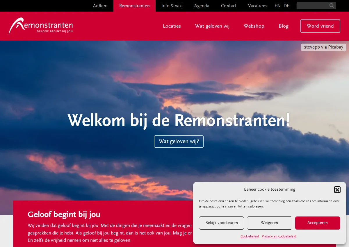 Store homepage