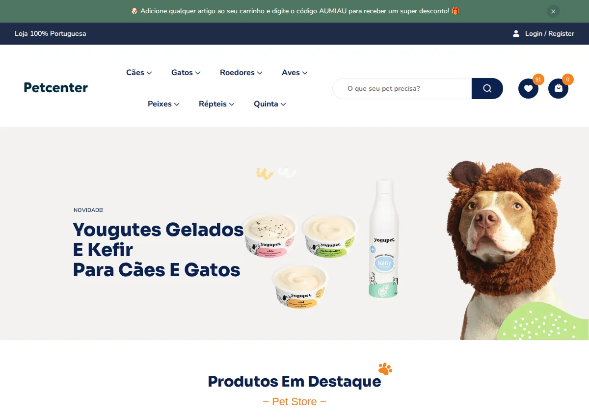 Store homepage
