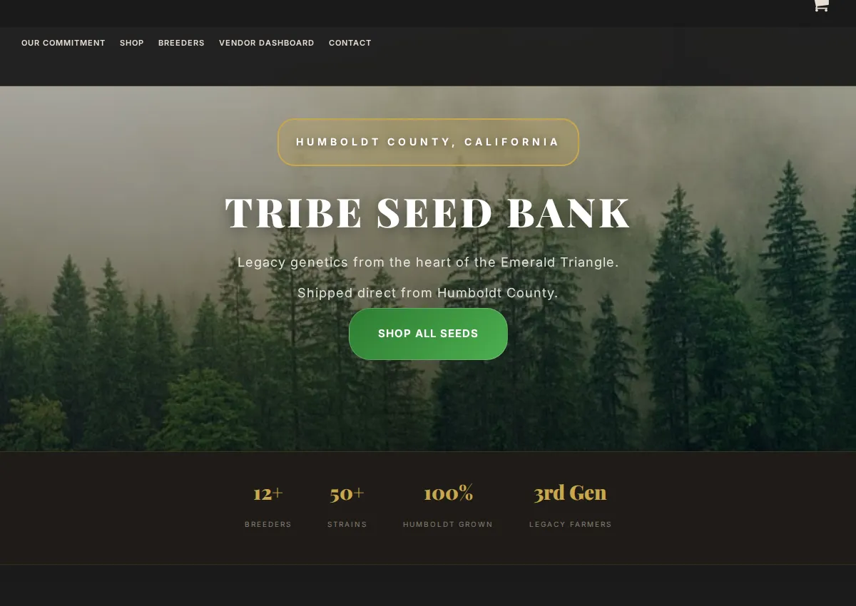 Store homepage