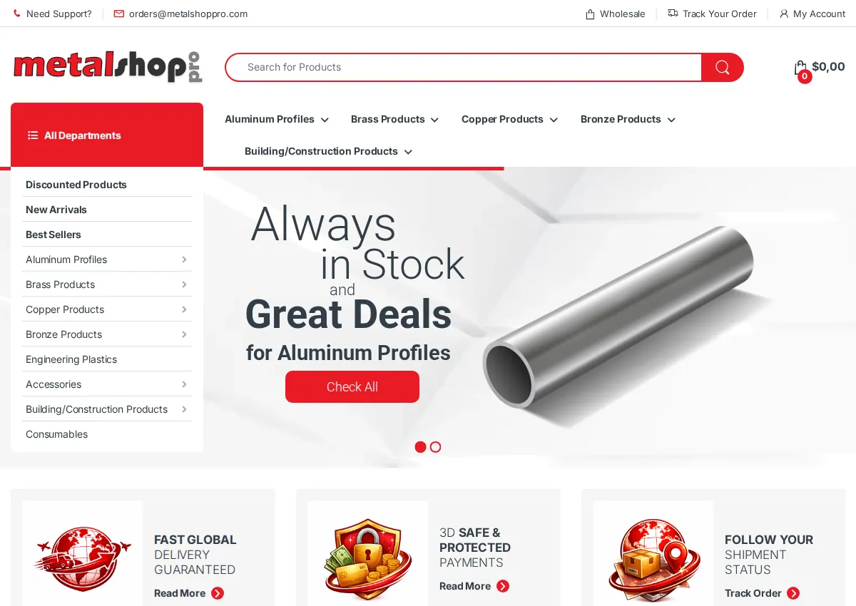 Store homepage