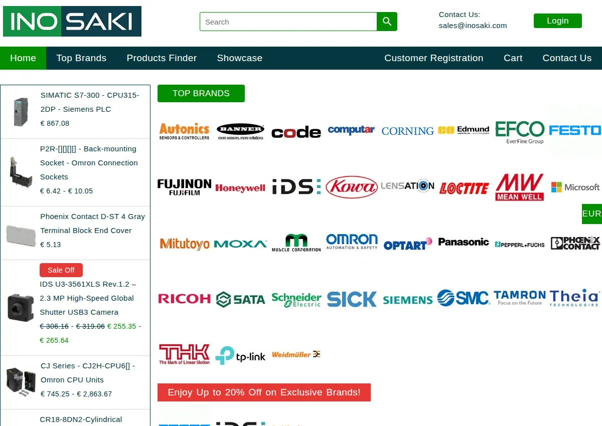 Store homepage