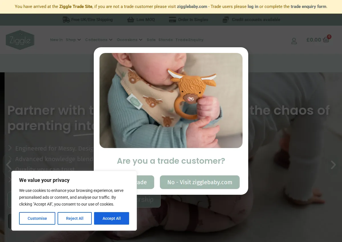 Store homepage