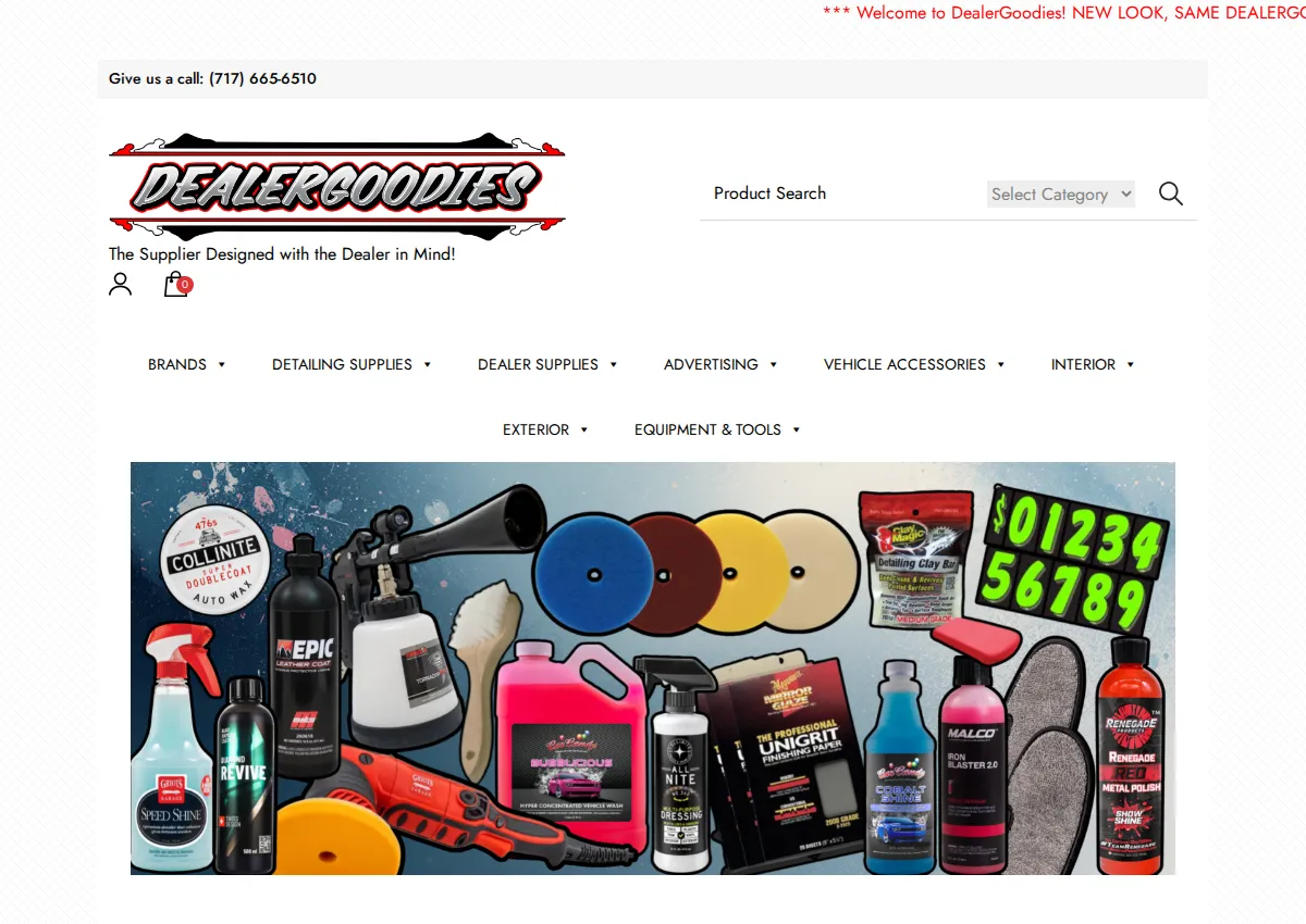 Store homepage