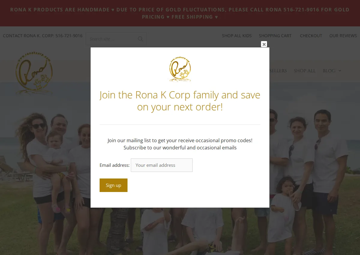 Store homepage