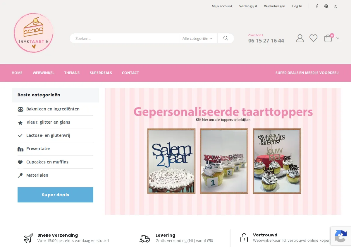 Store homepage