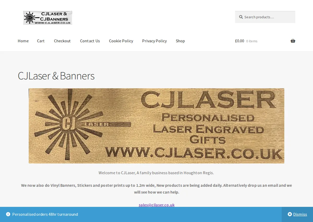 Store homepage
